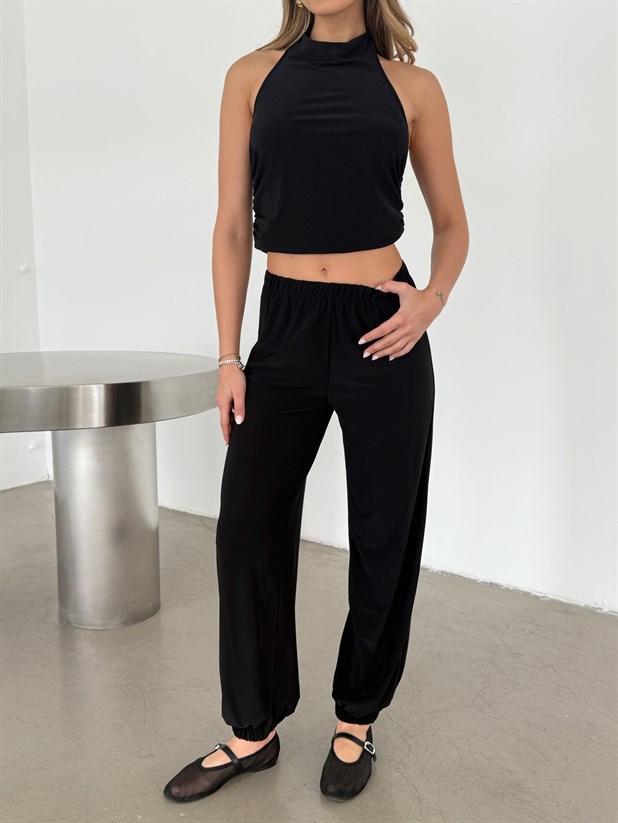 Şalvar Pantolonlu Takım - Siyah