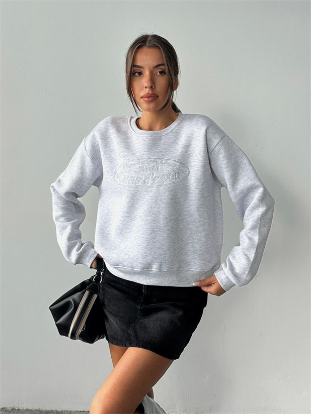 Hopeful Nakış Sweat - Gri