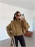 Vatka Detay Oversize Crop Trençkot - Haki