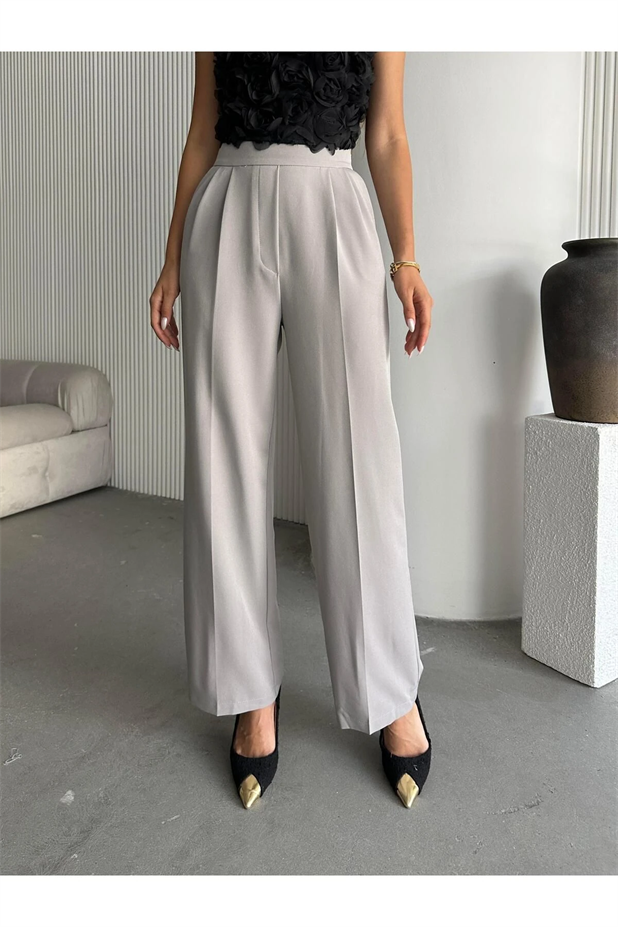 Brendon Palazzo Pantolon Gri - Gri