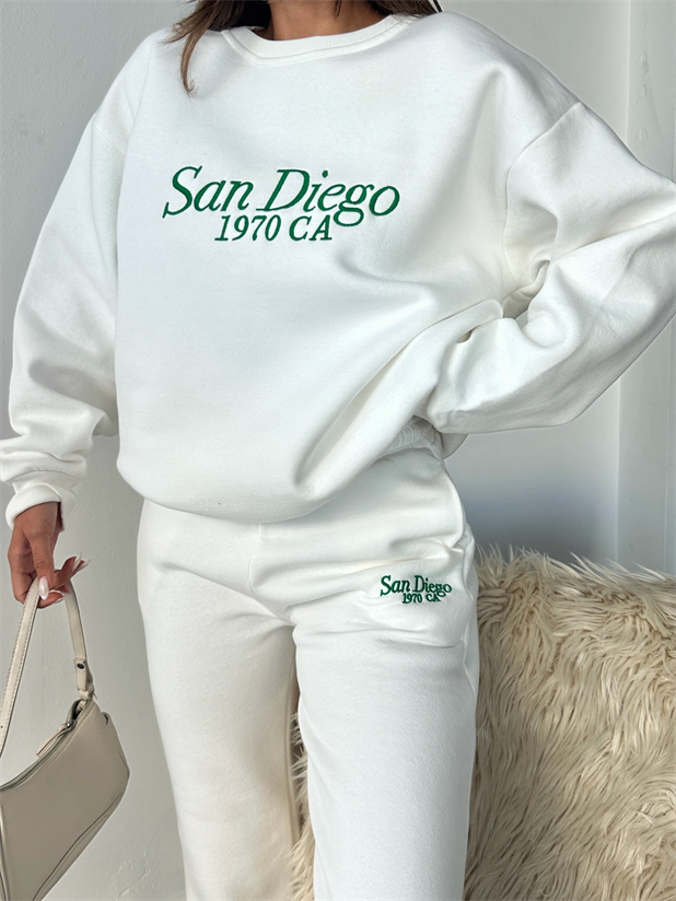 Sandiego Eşofman Takım Beyaz - Beyaz