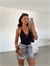 Maya Önden Bağcıklı Bodysuit Siyah - Siyah