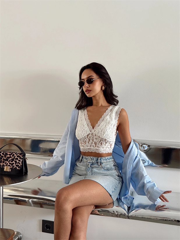 Dantelli Bralet - Beyaz