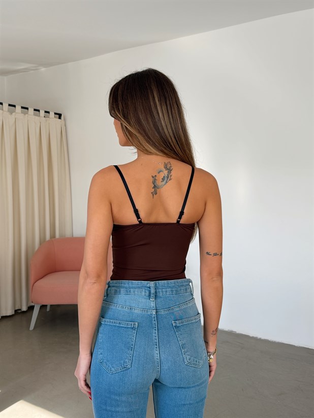 Dantelli Bodysuit - Kahve