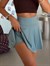 İçi Şortlu Mini Etek - Mint