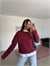 Düz Basic Sweatshırt - Bordo