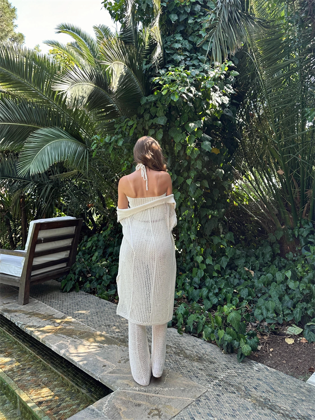 Summer Üçlü Triko Takım Beyaz - Beyaz