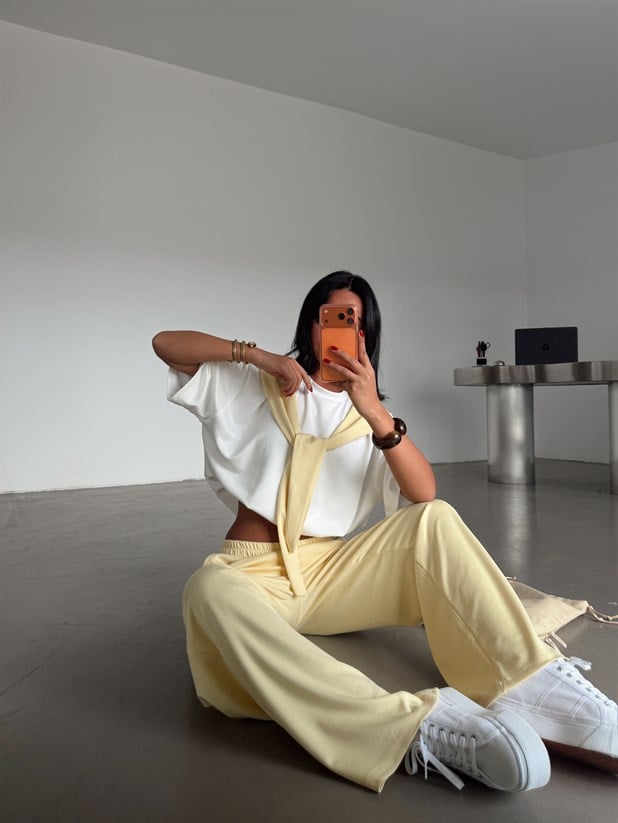 Garnili Modal Takım - Sarı