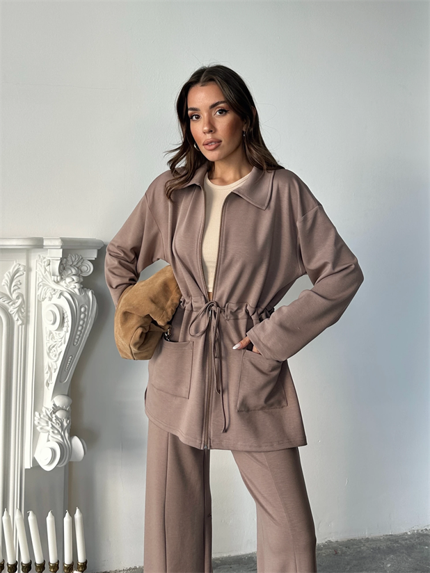 Bağlamalı Modal İkili Takım  - Vizon