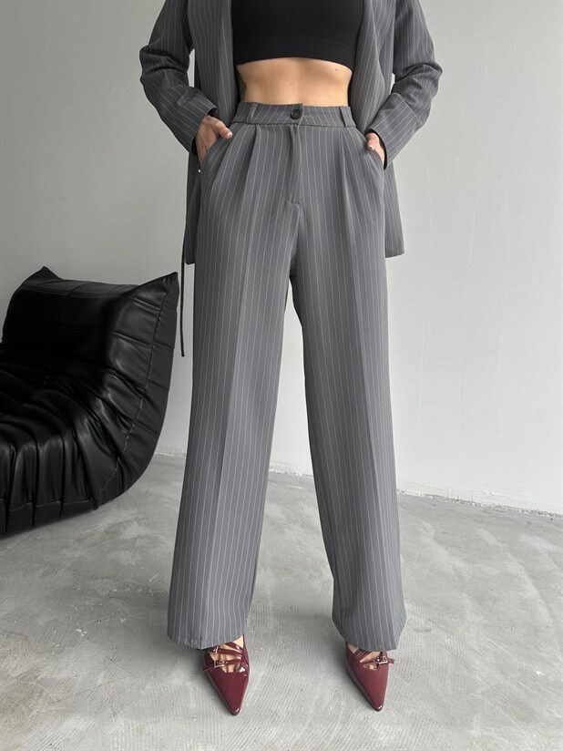 Elicia Line Pileli Palazzo Füme - Füme