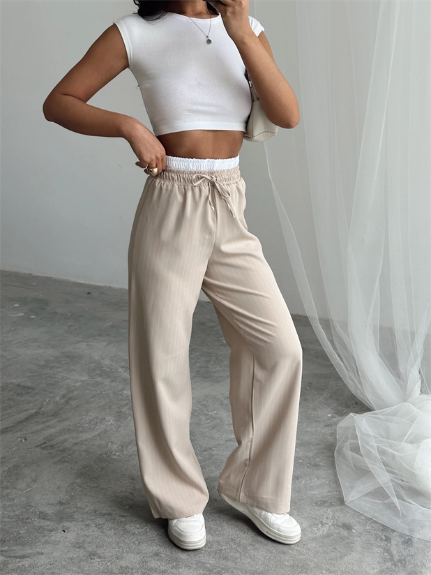 Garnili Line Pantolon  - Bej