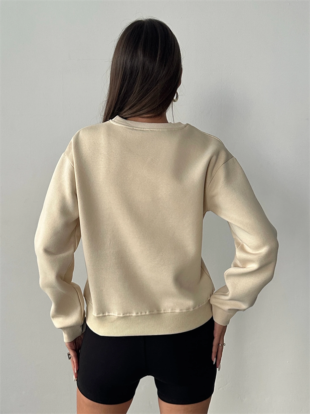 Hopeful Nakış Sweat - Taş