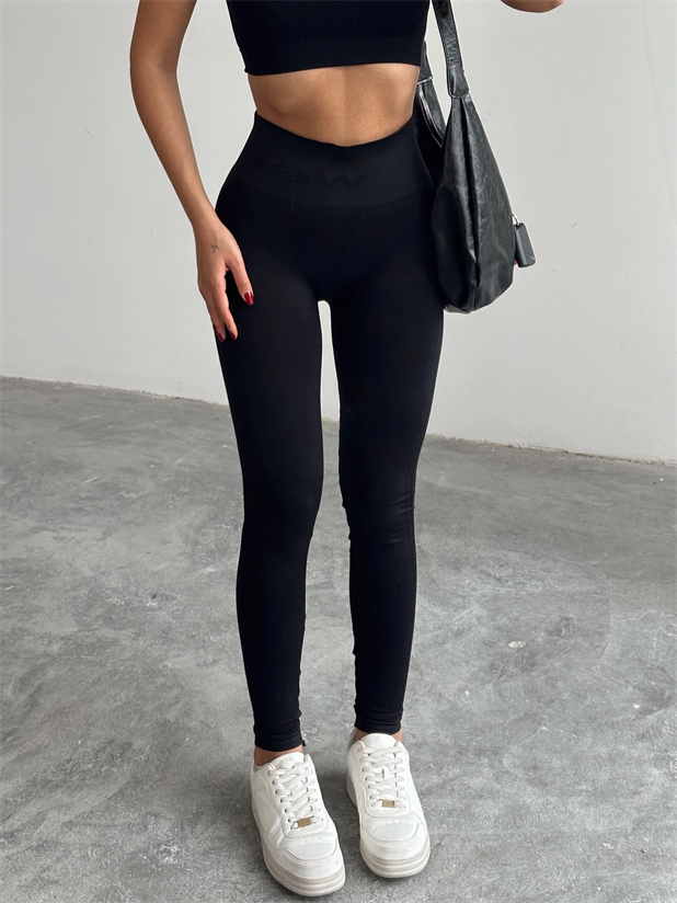 Esnek Tayt Siyah - Siyah