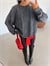 Oversize Yıkama Sweatshirt -Antrasit