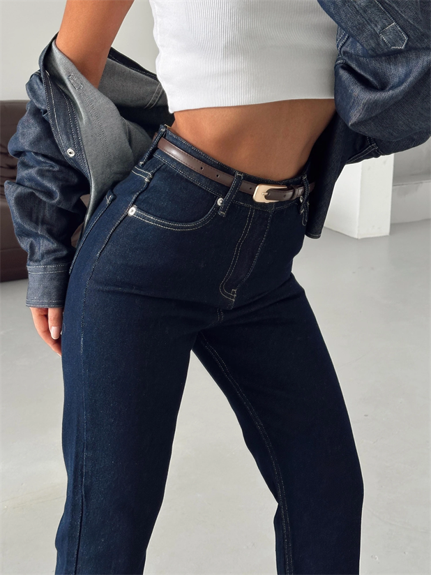Massimo Mom Fit Jean - Dark Blue