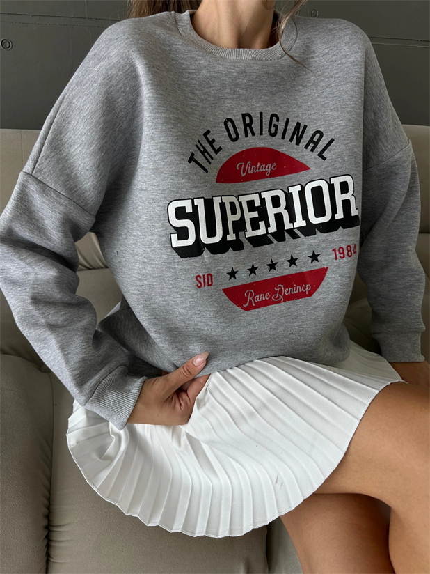 Superior Sweatshirt Gri - Gri