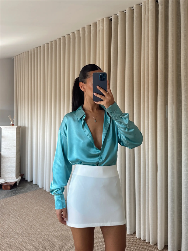 Klasik Mini Etek - Beyaz