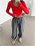 Bel Lastik Ekoseli Jogger Pantolon - Antrasit