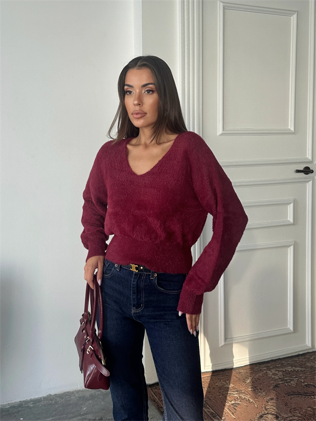 V Yaka Yumoş Kazak - Bordo