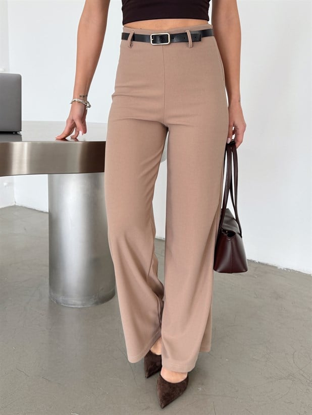 Scuba Crep Pantolon - Bej