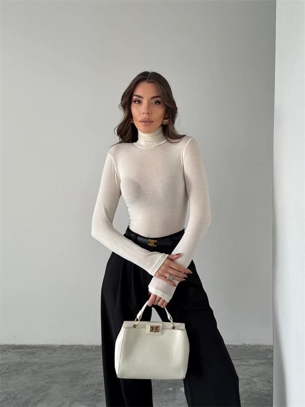 Balıkçı Transparan Bluz - Ekru