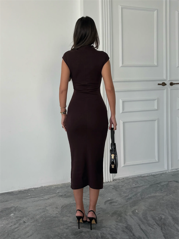 Balıkçı Elbise - Kahve