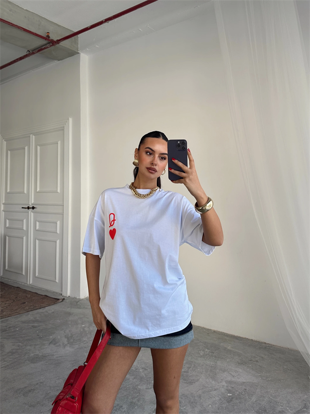 Love Q Basic Tshirt Beyaz - Beyaz