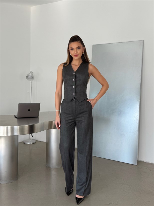 Yelek Pantolon Takım - Antrasit