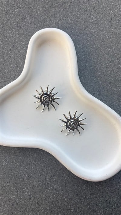 Agapi Silver Güneş Küpe