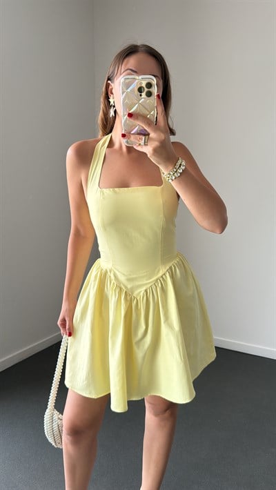 Bambi Limon Sarısı Balon Elbise