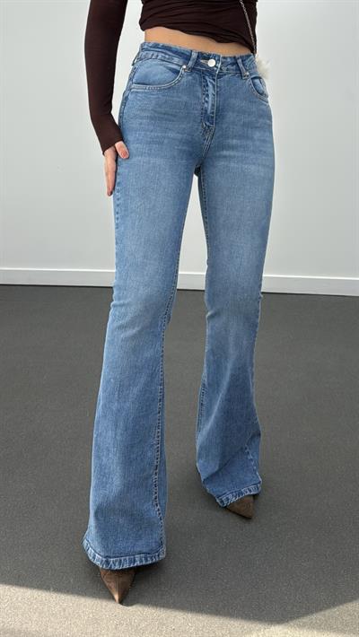 Boenos Açık Kot Toparlayıcı Yüksel Bel Jeans