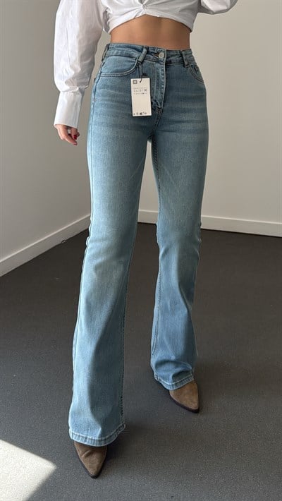 Boenos Vintage Yıkamalı Toparlayıcı Yüksel Bel Jeans