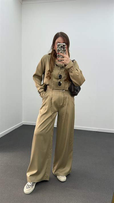 Gloria Yeşil Premium Kapüşonlu Sweat Ve Pantolon Takım