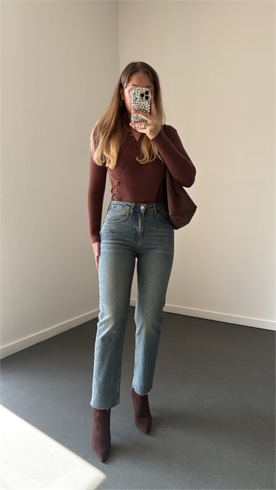 Juliet Açık Tint Yıkamalı Yüksek Bel Slim Fit Jean