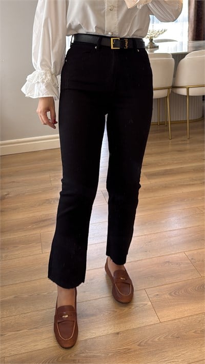 Juliet Siyah Renk Yüksek Bel Slim Fit Jean