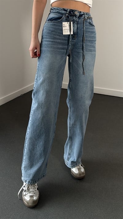 Lovisa Kar Yıkama İpli Palazzo Jeans