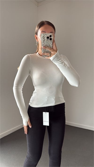 Nr Beyaz Parmak Geçirmeli Modal Body