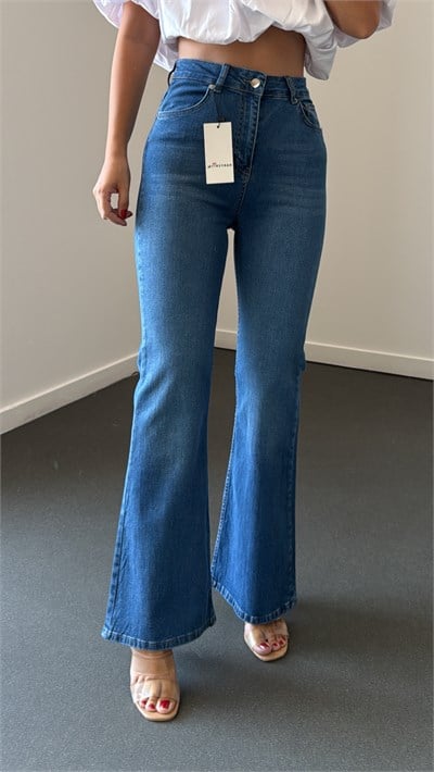 Nrf Açık Extra Yüksek Bel Full Likralı Flare Jeans