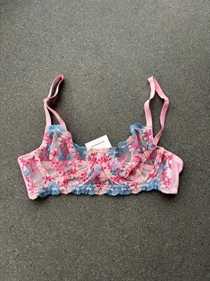 Petrine Pembe Mavi Desenli Bralet Takımı