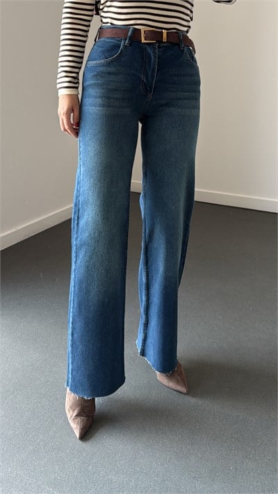 Zaylen Vintage Yıkamalı Comfort Wide Leg Jean