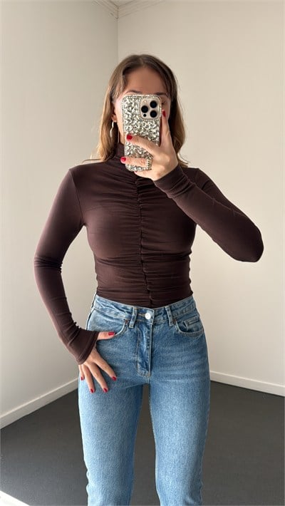 Zevra Acı Kahve Büzgülü Balıkçı Body