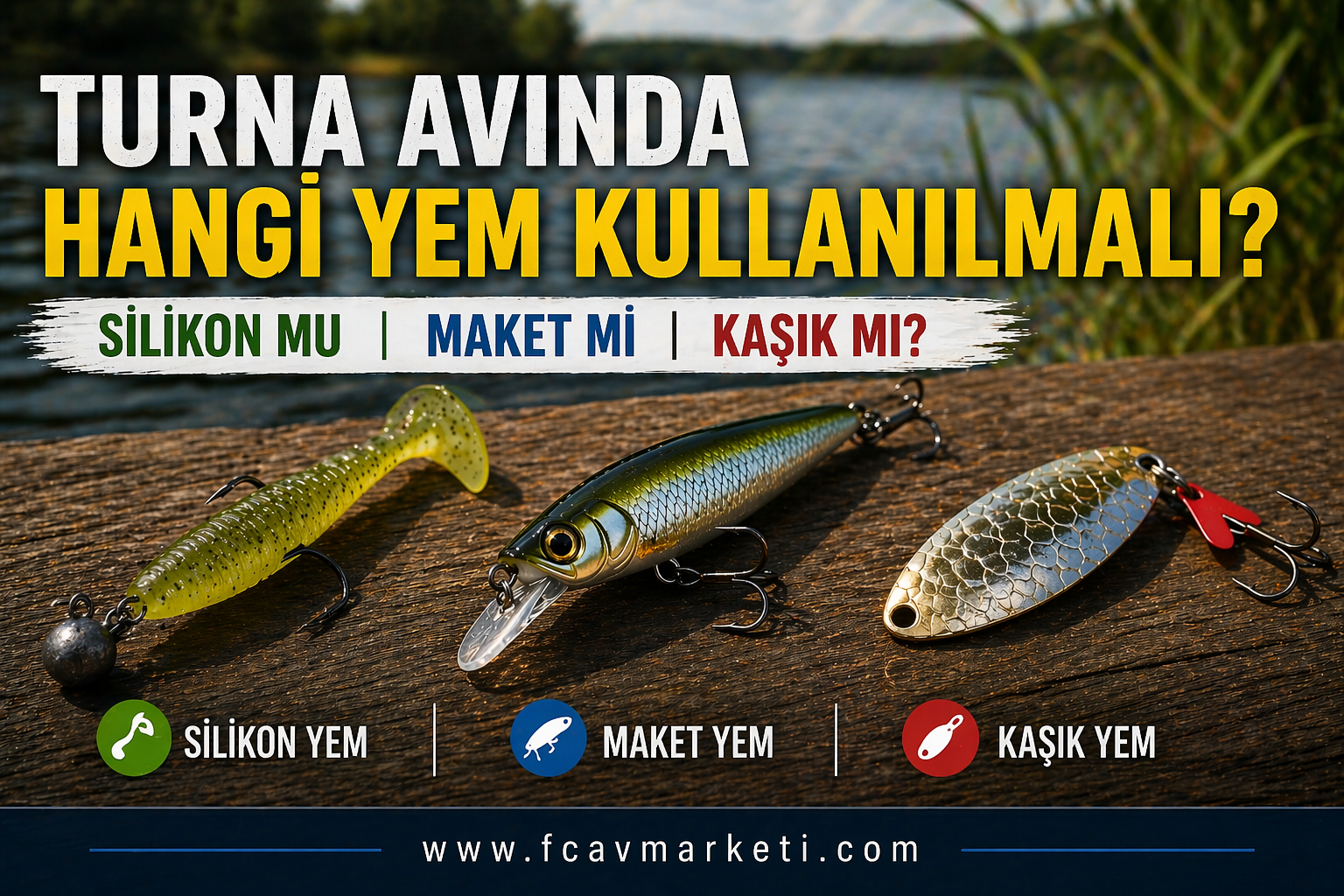 turna avında silikon maket ve kaşık yem karşılaştırması 2026