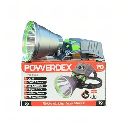 Powerdex PD-1872 30W 2400 Lümen Şarjlı Kafa Feneri