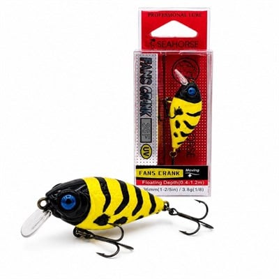 Sea Horse Fans Crank UV Arı Desenli 3.6 Cm 3.8 Gr Maket Balık