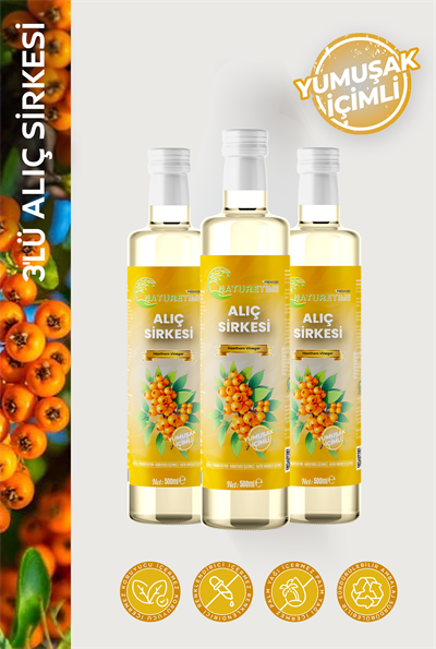 Alıç Sirkesi 500 ml - 3lü Avantaj Paketi