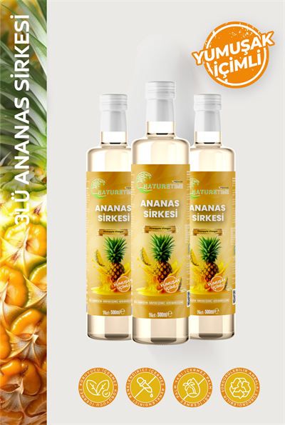Ananas Sirkesi 500 ml - 3lü Avantaj Paketi 