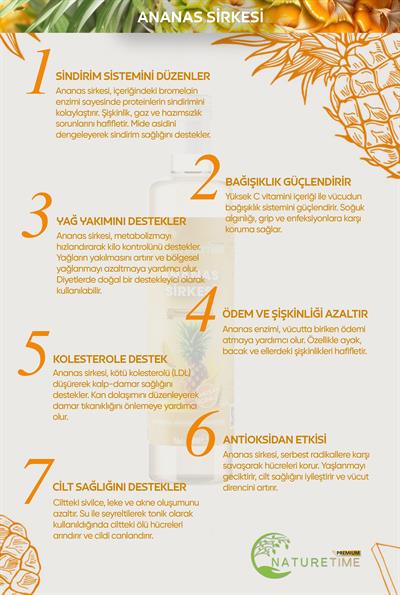 Ananas Sirkesi 500 ml - 3lü Avantaj Paketi 