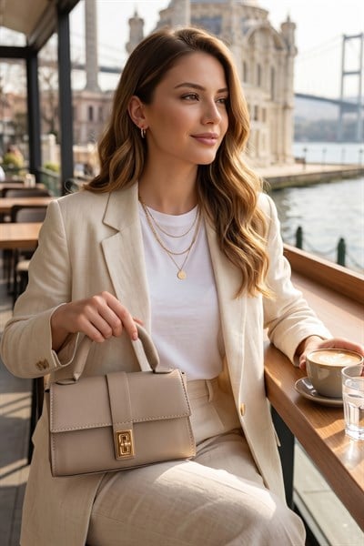 Vivazzaluxe Vizon Paula Model Mini Kadın El ve Omuz Çantası MİNİ ÇANTALAR