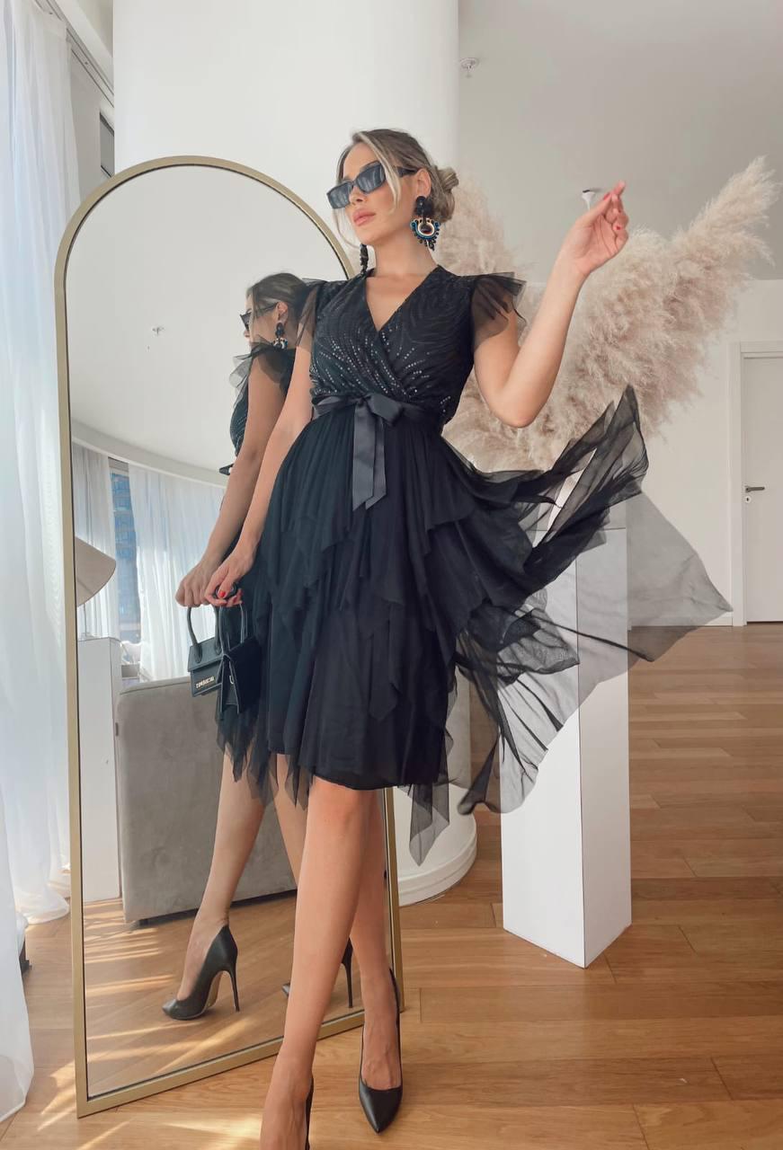 ELOSE Midi Elbise 2021 - Siyah