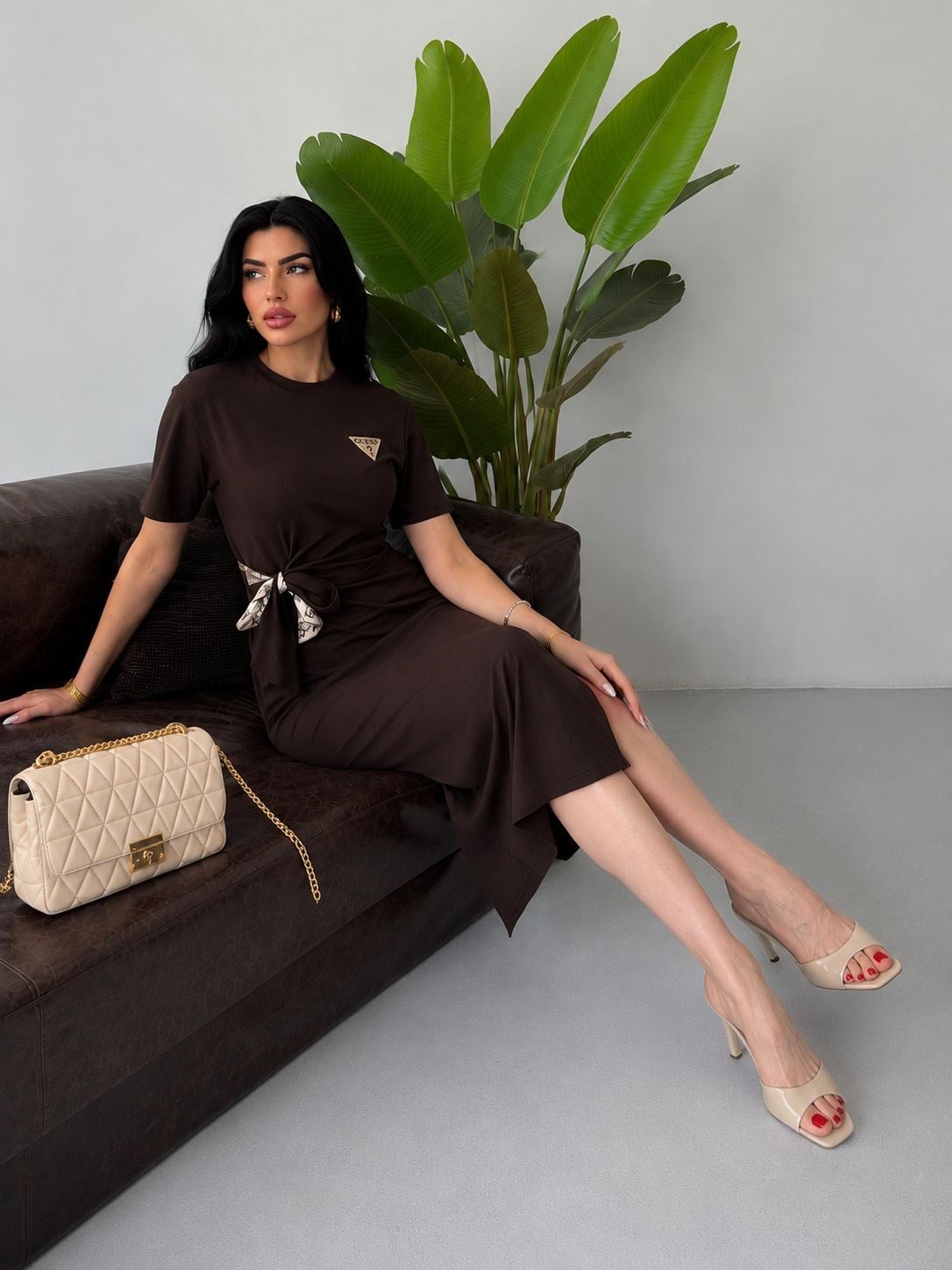 GUESS Elbise  İkili Takım 9041 - Kahve